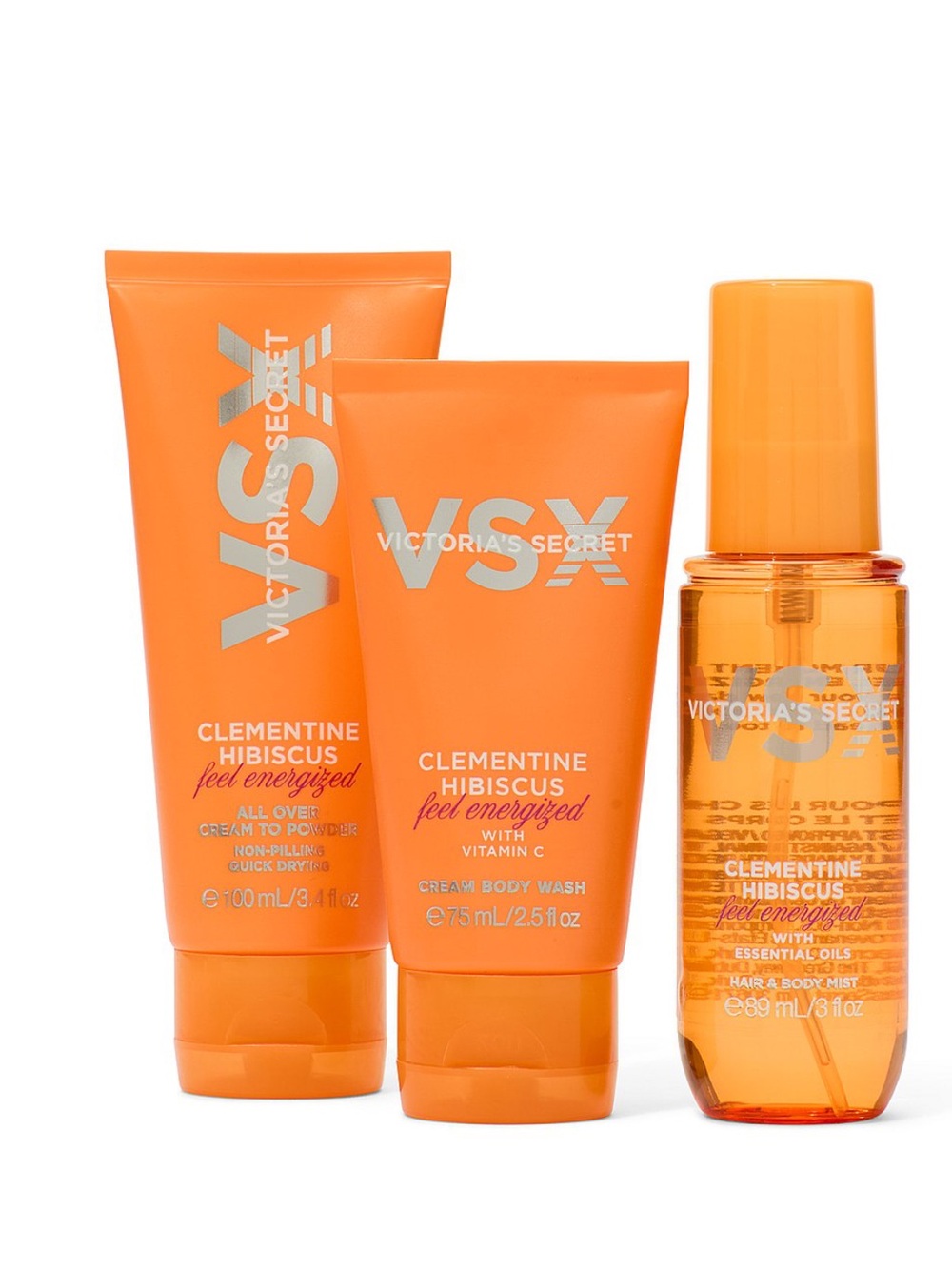 Victoria's Secret VSX Clementine Hibiscus Bath & Body Set - Orange - Picture 2 of 7